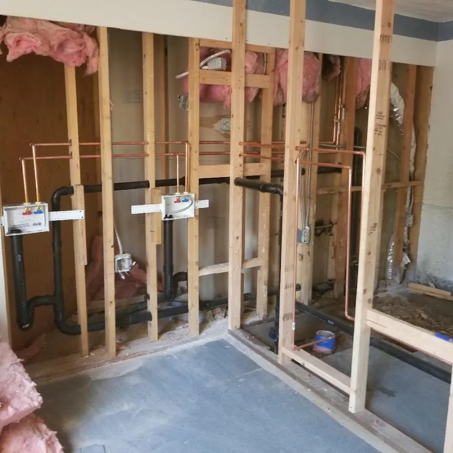 Copper pipe rough-in and plumbing installation in Ilion